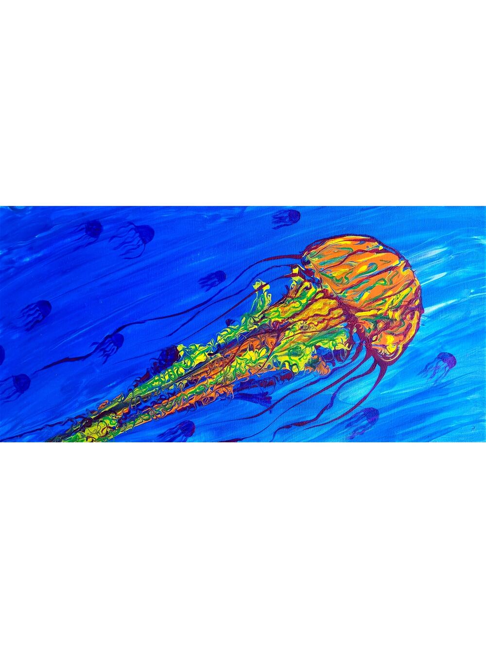 "Jellyfish" Art Print from my Original Work 9" x 18"  Acid Free Paper